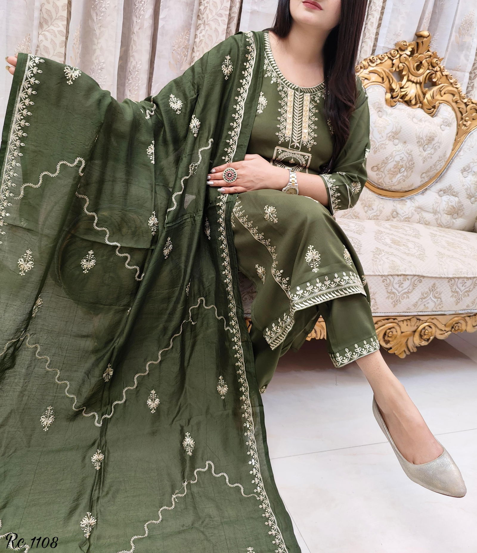 Akshar Designer Pakistani Style  Kurti With Bottom Dupatta Wholesalers In Delhi
